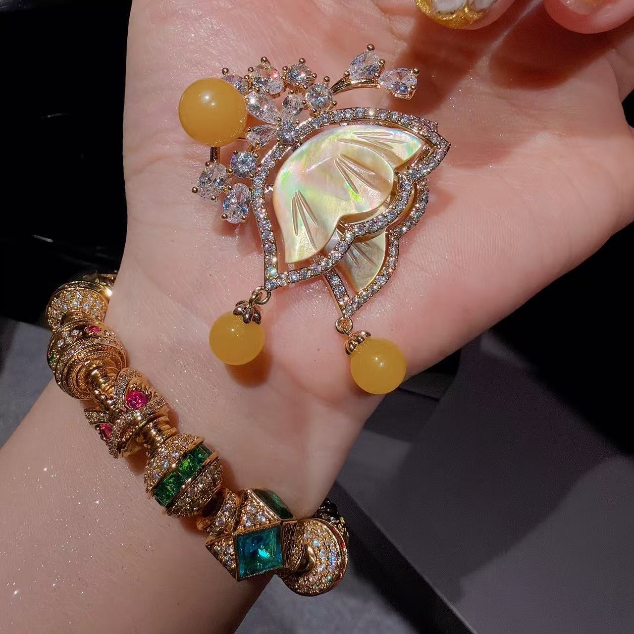 Byzantine Jewel-Tone Orb Link Station Bracelet