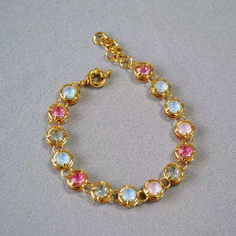 18K Gold Plated Multi-Color CZ Necklace