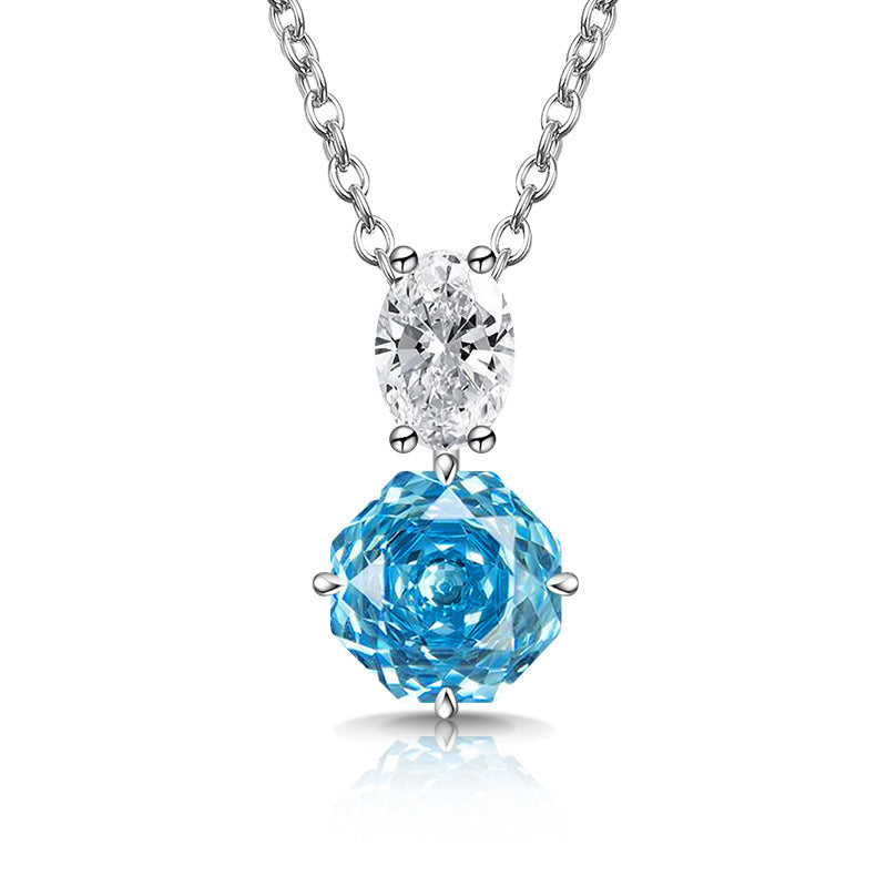 Blooming Rose-Cut Drop Necklace