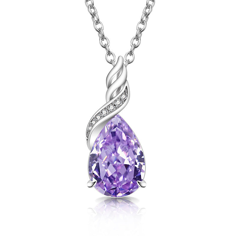 Celestial Swirl Teardrop Necklace