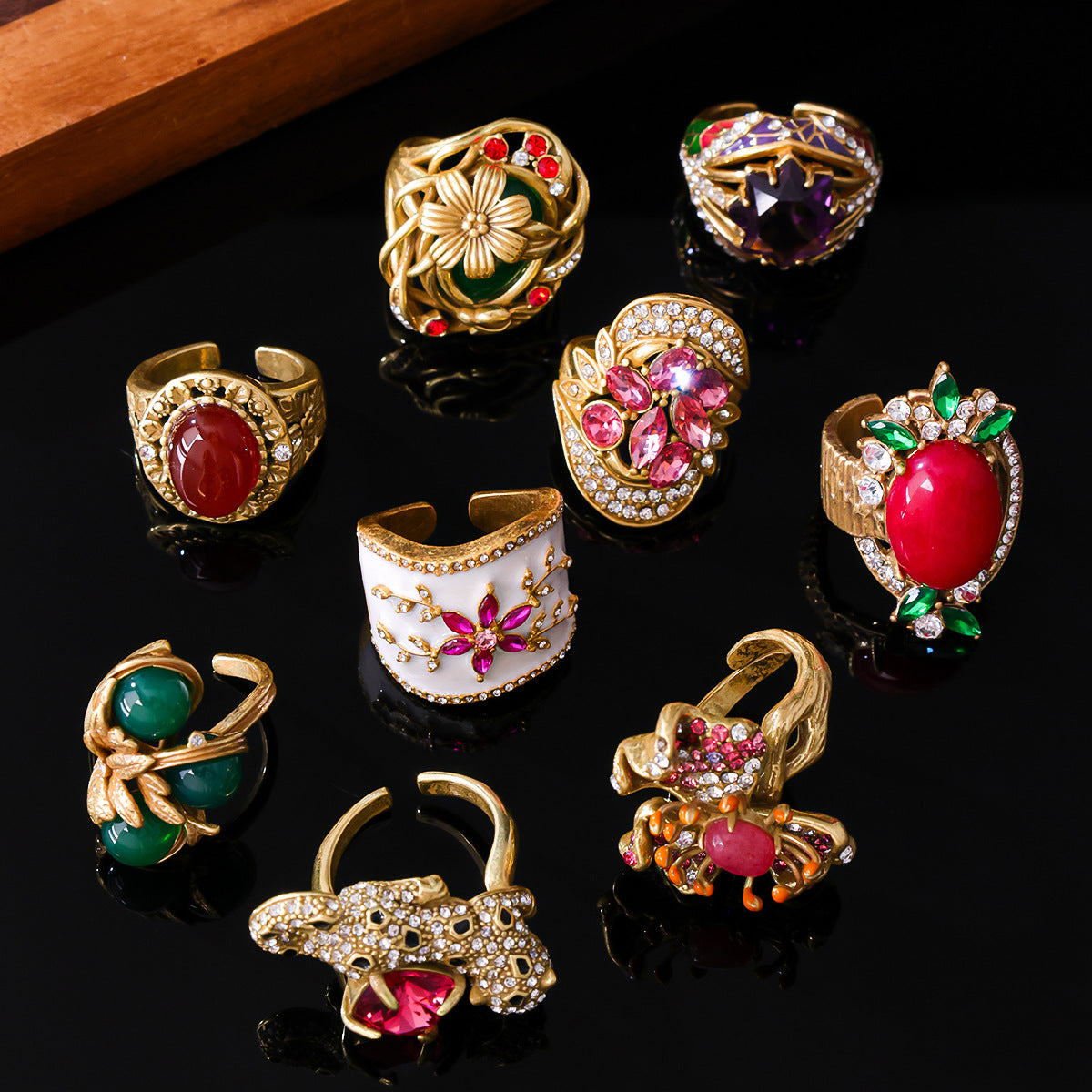 Vintage 24K Gold Plated Ring Collection