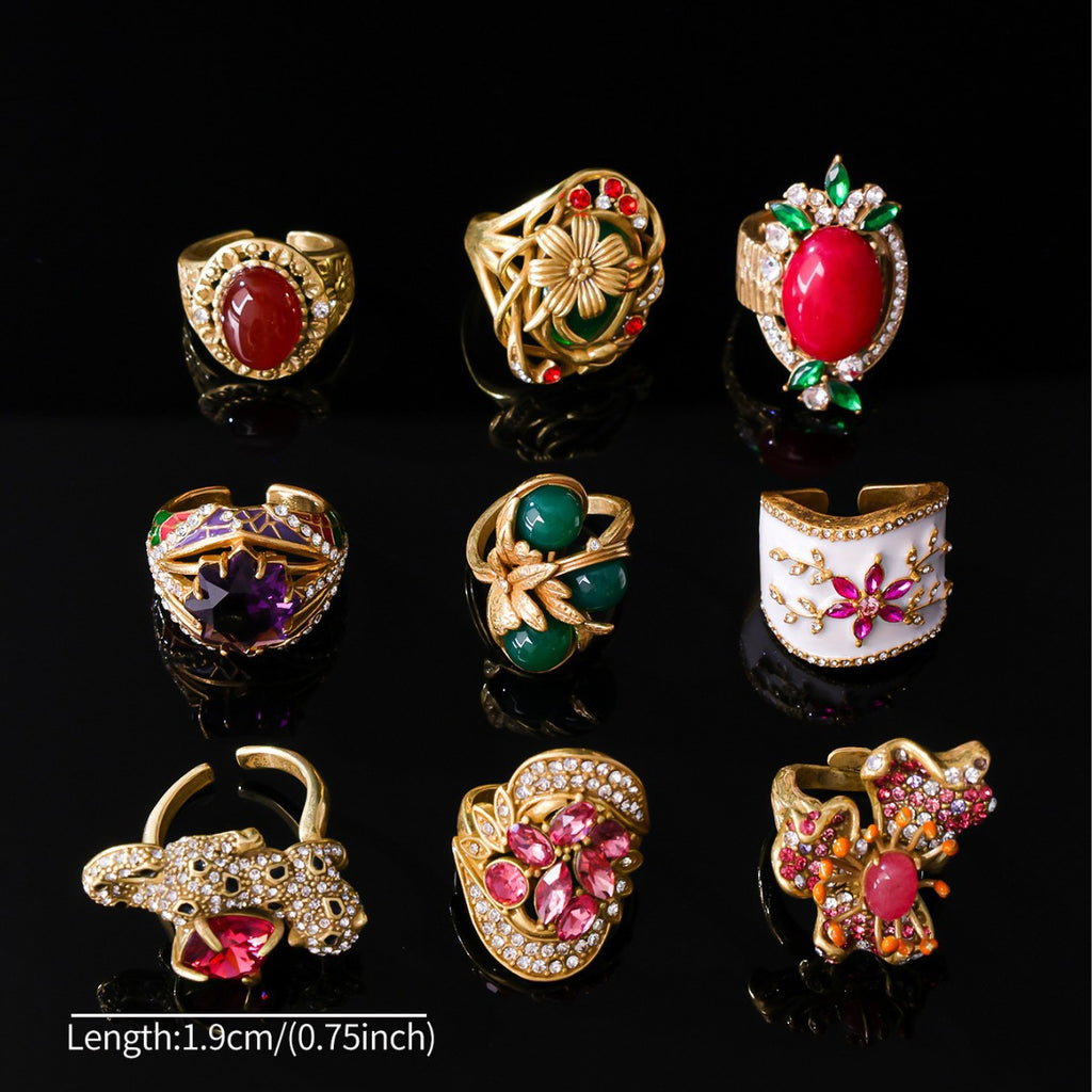 Vintage 24K Gold Plated Ring Collection