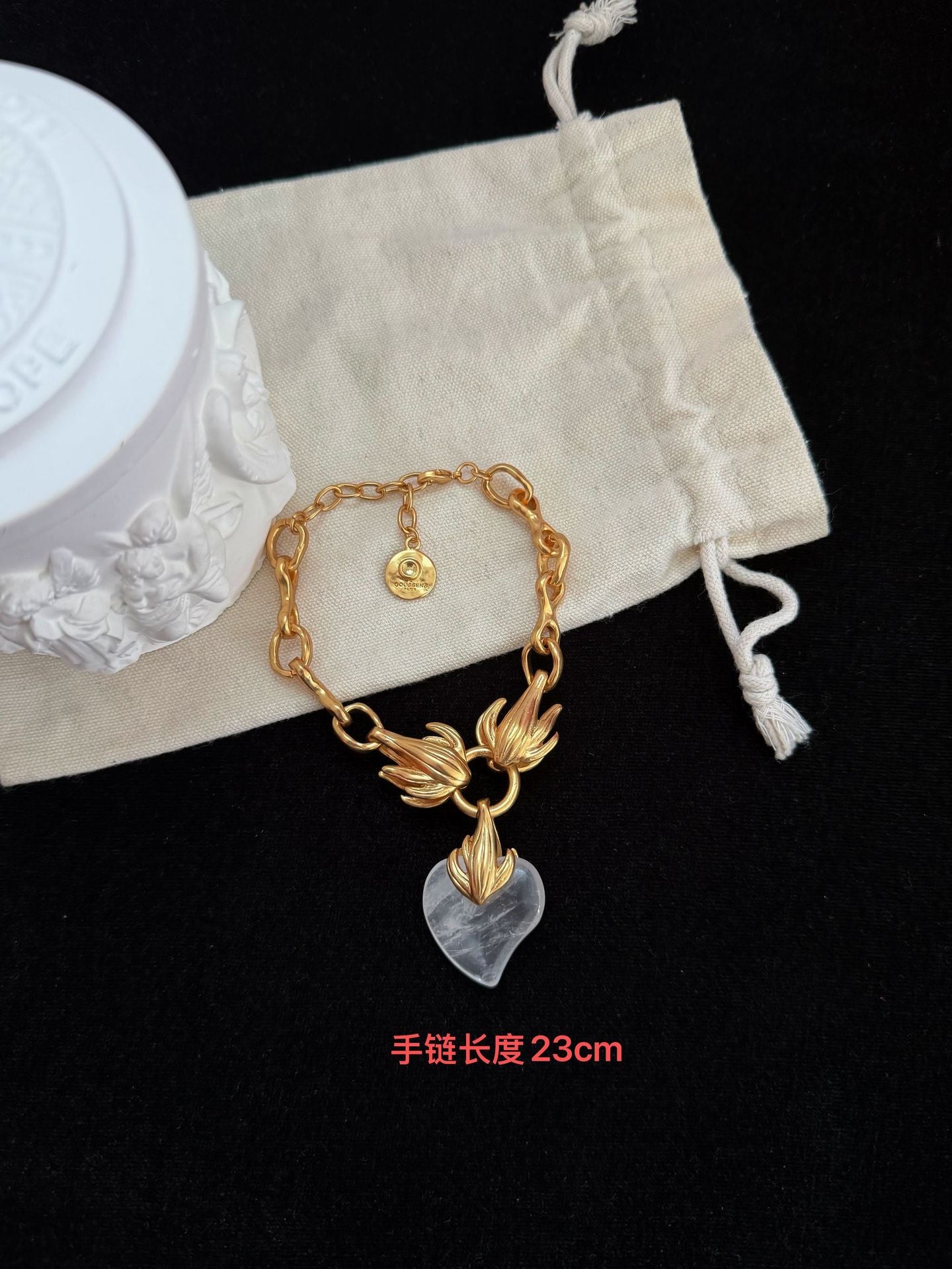 Parisian Lumière Heart Crystal Jewelry Set| 24K Gold-Plated