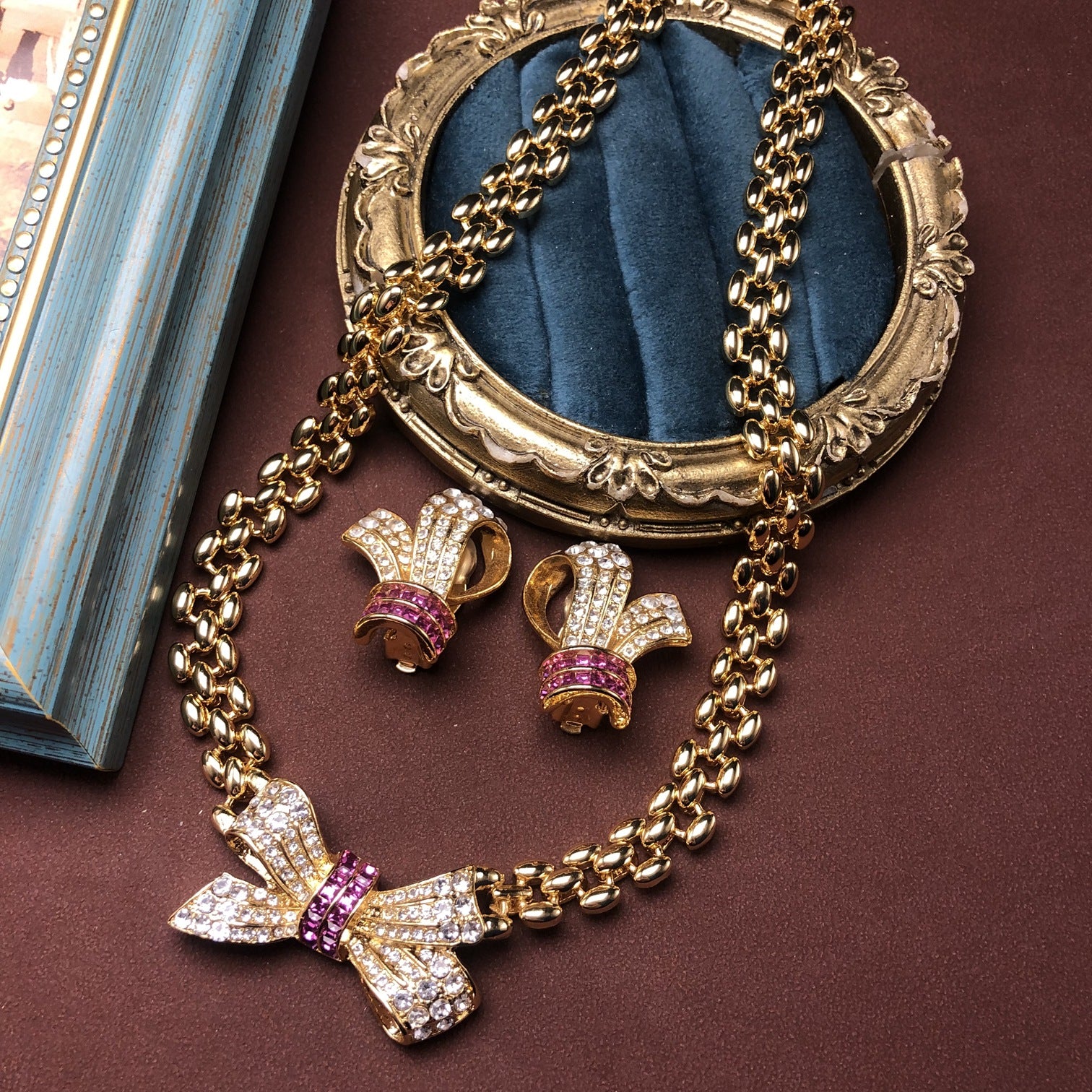 The Parisian Bow Suite|18K Gold Vintage Statement Jewelry