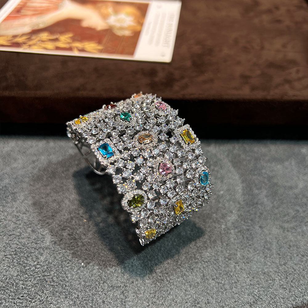 Avant-Garde Full Pavé Statement Bangle