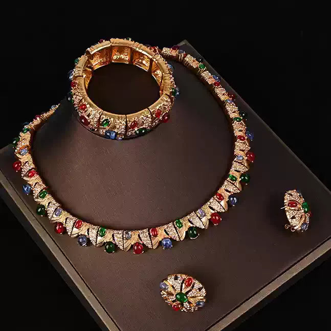Gilded Age Tutti Frutti Statement Jewelry Parure
