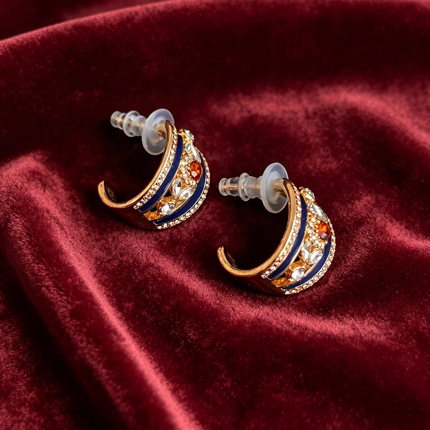 Art Deco Curved Link Statement Jewelry Set