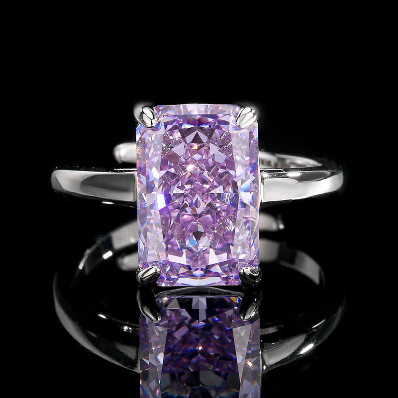 Orchid Radiant Jewelry Set | Lilac Emerald-Cut 5A CZ