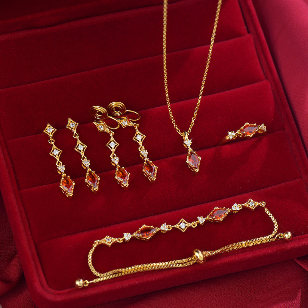 French Soleil Marquise Jewelry Set