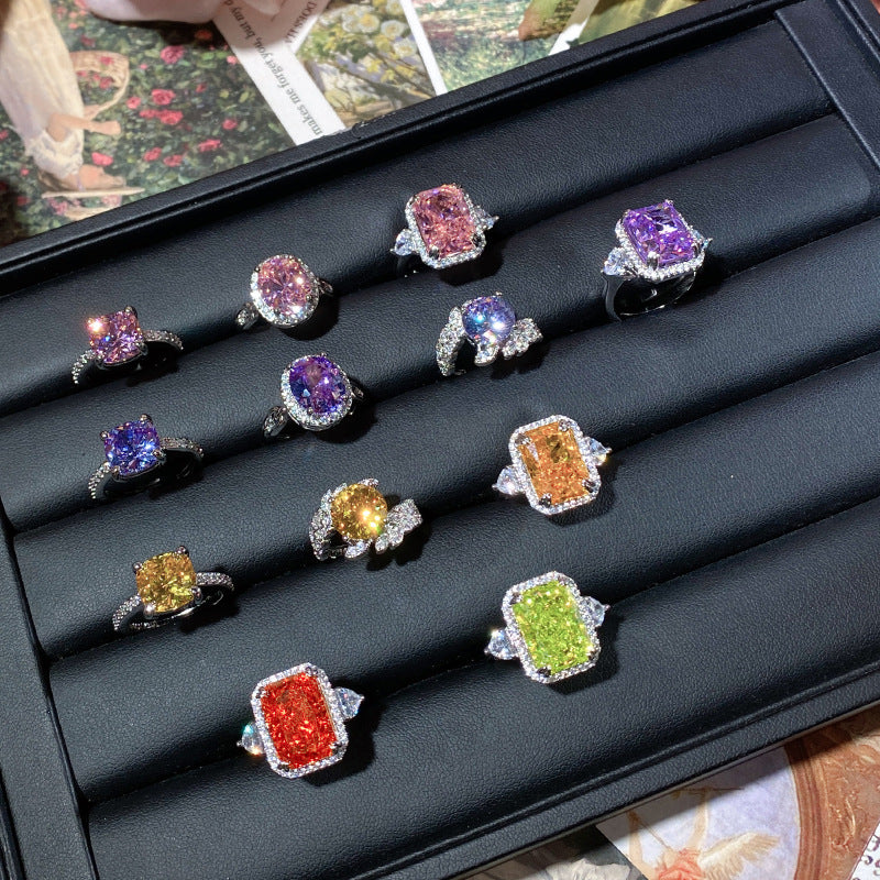 Radiant Multi-Color 5A CZ Ring Collection
