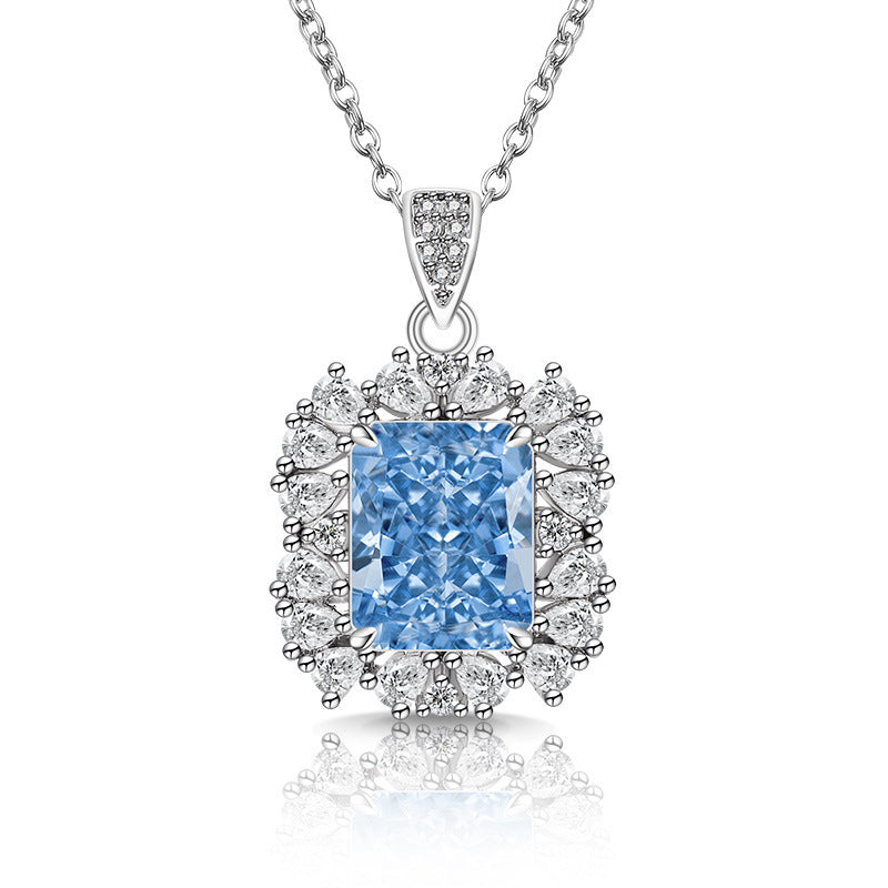 Royal Empress Radiant-Cut Pendant Necklace for Women