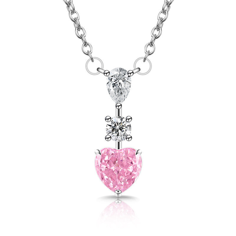 Trilogy of Love Heart Pendant Necklace