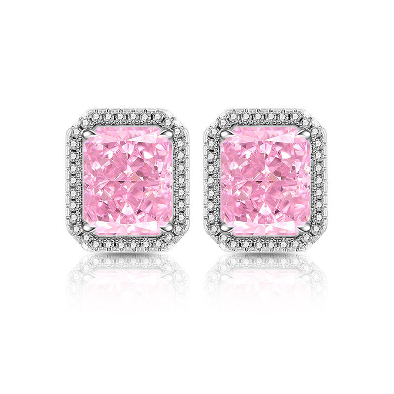 Luminous Emerald-Cut Studs Earrings