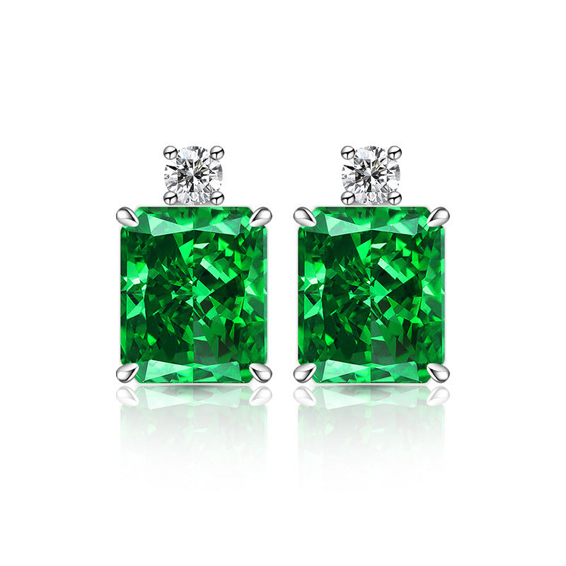 Radiant-Cut Two-Stone Stud Earrings