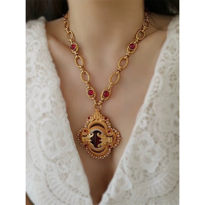 Byzantine Imperial Statement Long Necklace