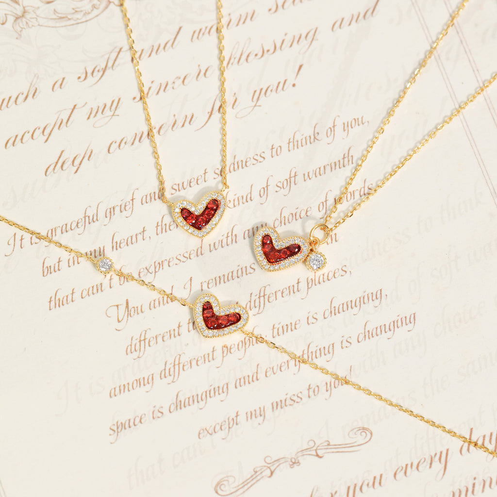 925 Sterling Silver Strawberry Jam Palmier Jewelry Set