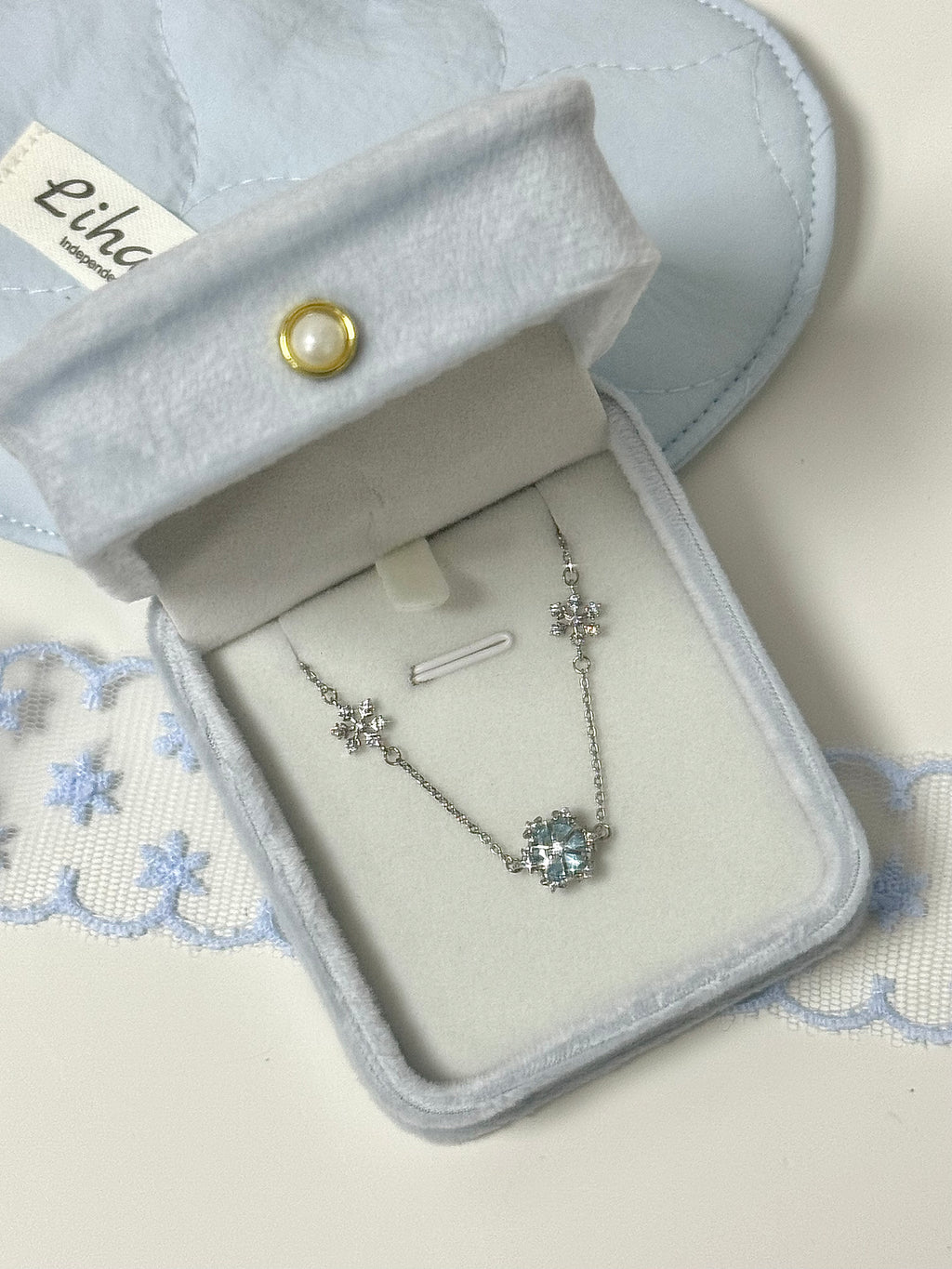 S925 Sterling Silver Winter Snowflake Necklace Bracelet