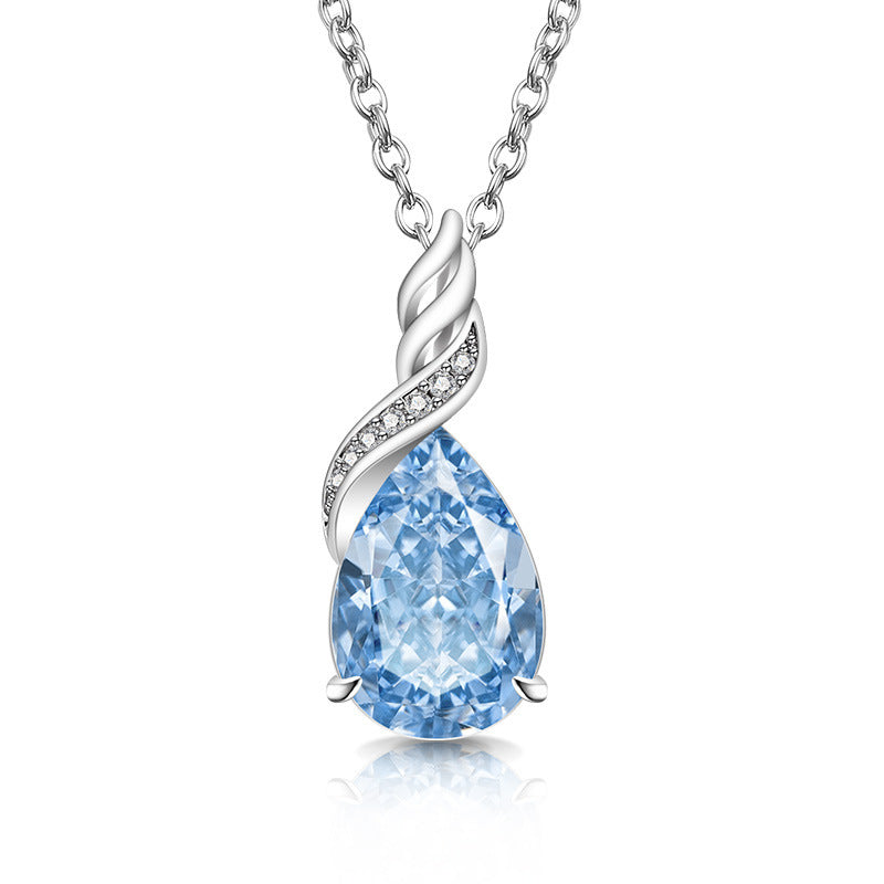 Celestial Swirl Teardrop Necklace