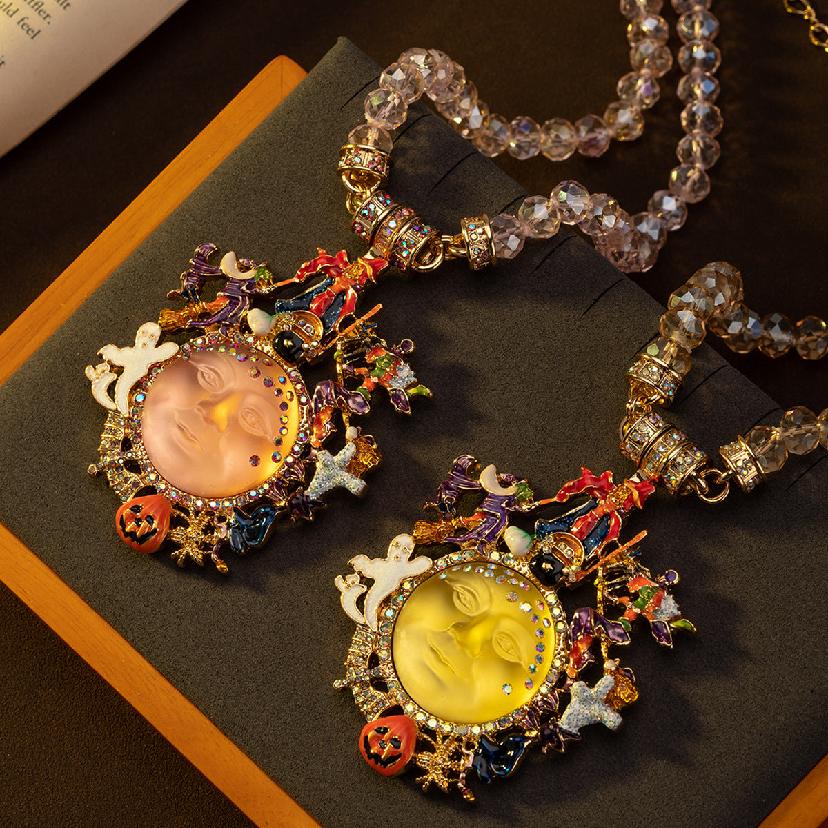Vintage KF Mystical Halloween Magnetic Necklace