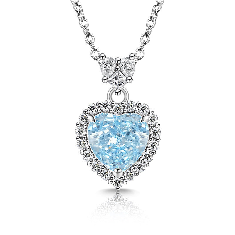 Double Heart Halo Pendant Necklace