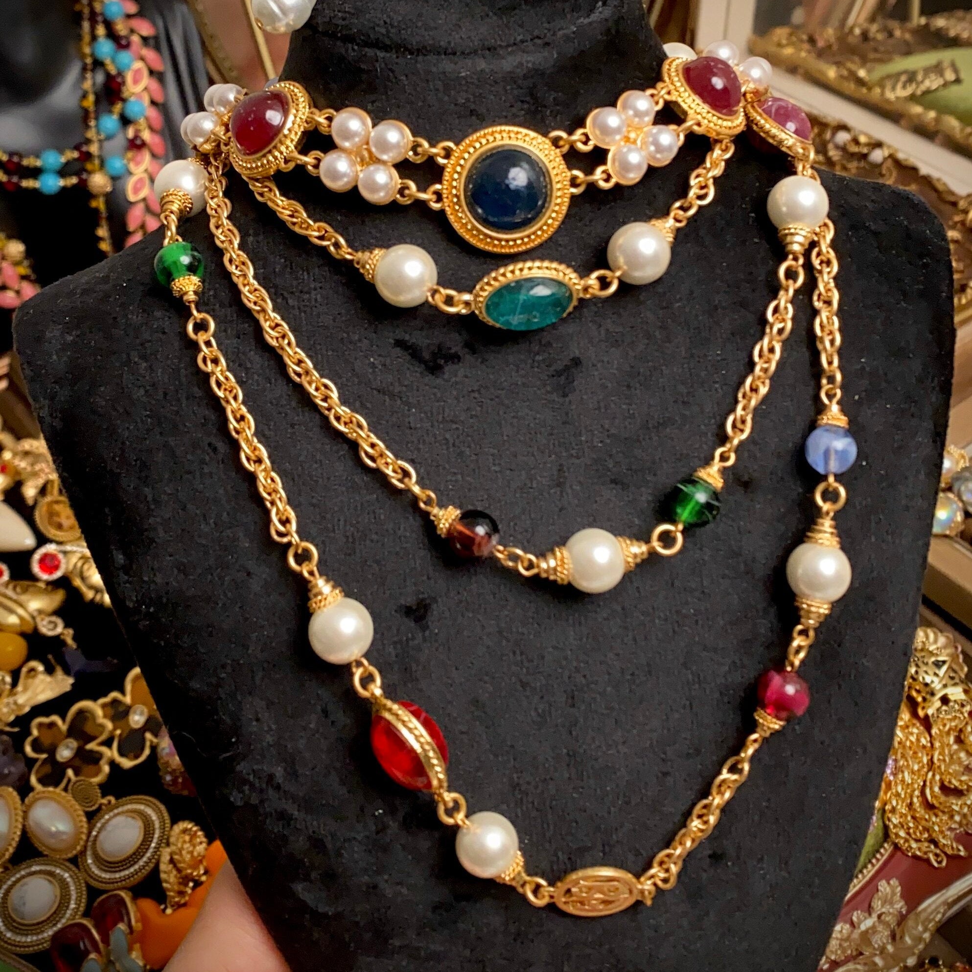 Sicilian Baroque 24K Gold Plated Statement Jewelry Set