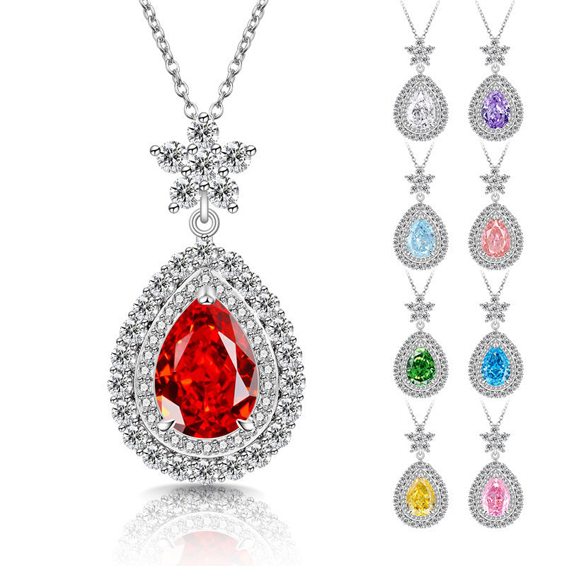 Royal Floral Pear Necklace