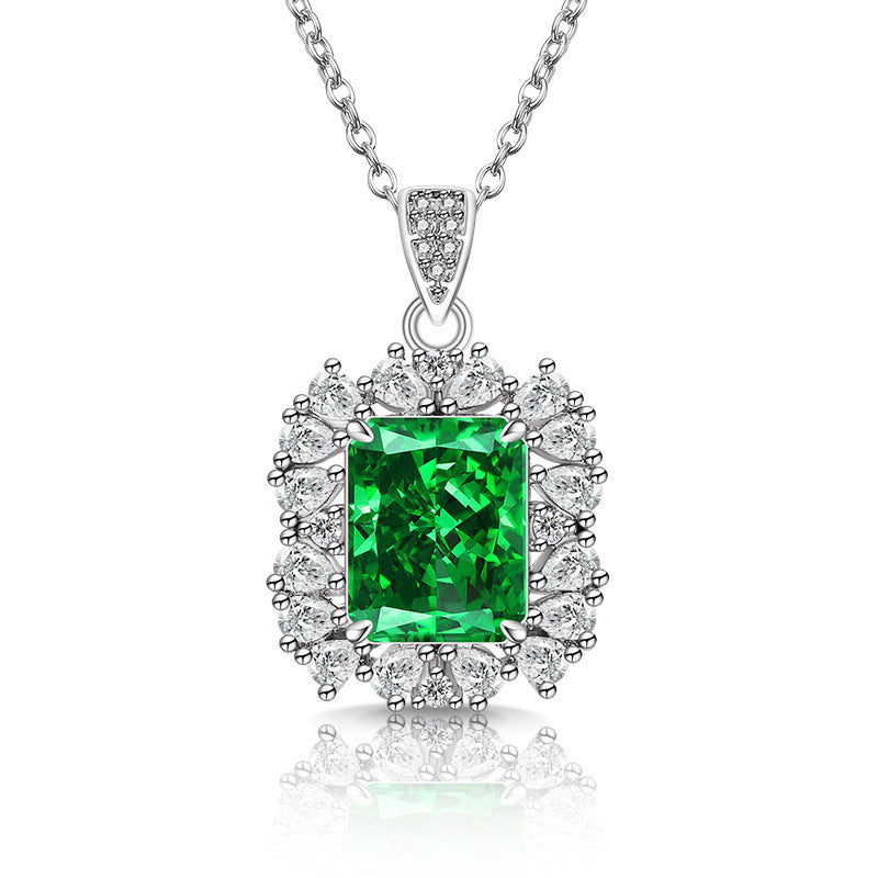 Royal Empress Radiant-Cut Pendant Necklace for Women