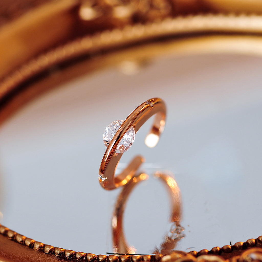 Celestial Orbit Rotating Bangle|18K Gold Plated