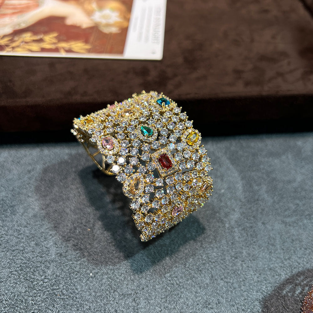 Avant-Garde Full Pavé Statement Bangle