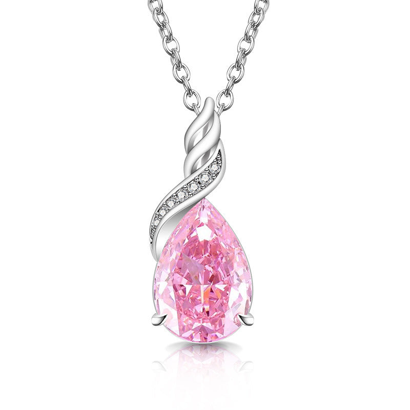 Celestial Swirl Teardrop Necklace