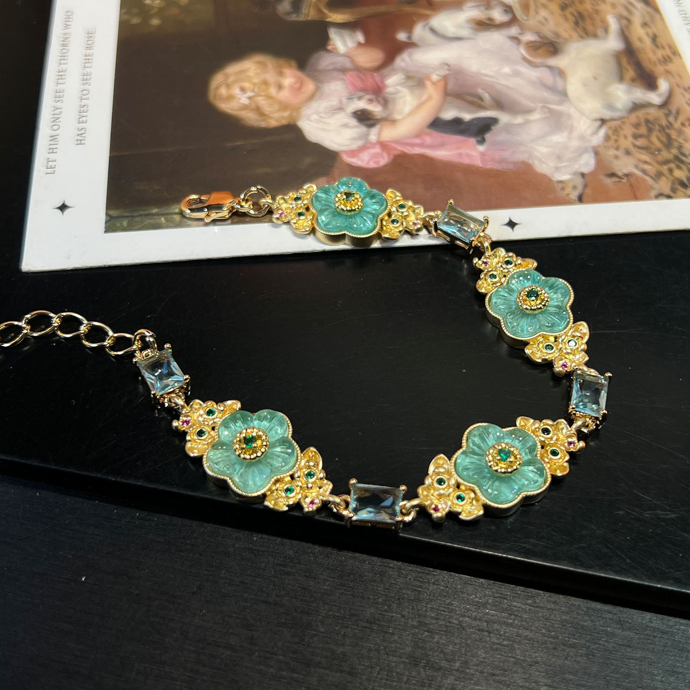 Vintage Chinoiserie Blossom Jewelry Set