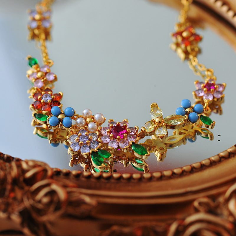 French Country Garden Rococo Romantic Necklace & Bracelet