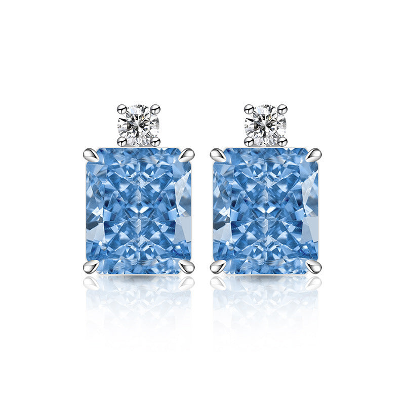 Radiant-Cut Two-Stone Stud Earrings