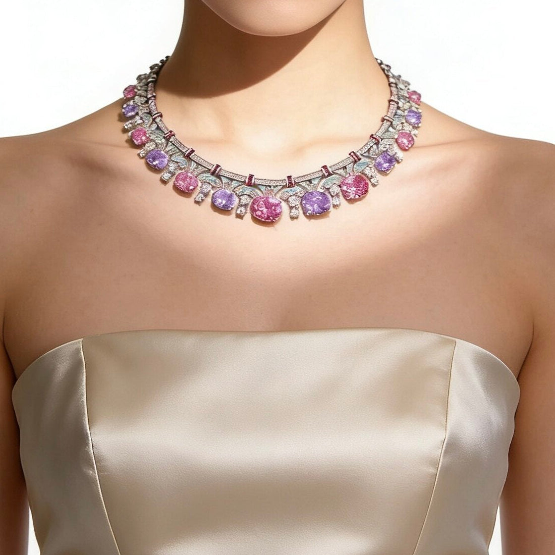 Art Deco Multi-Tone Gala Statement Jewelry Set