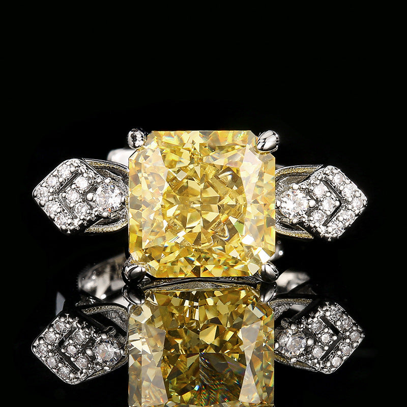Canary Radiant Deco Jewelry Set|5A CZ Chevron Bridal Set