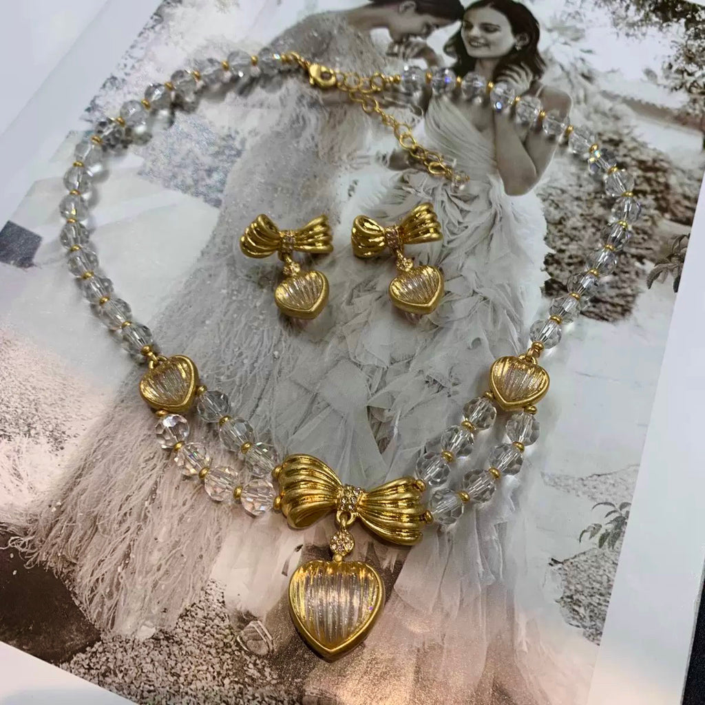 Vintage Sweetheart Bow Jewelry Set