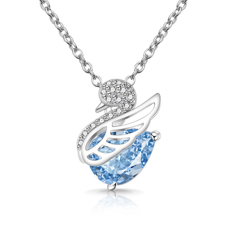 Swan Lake Teardrop Pendant Necklace