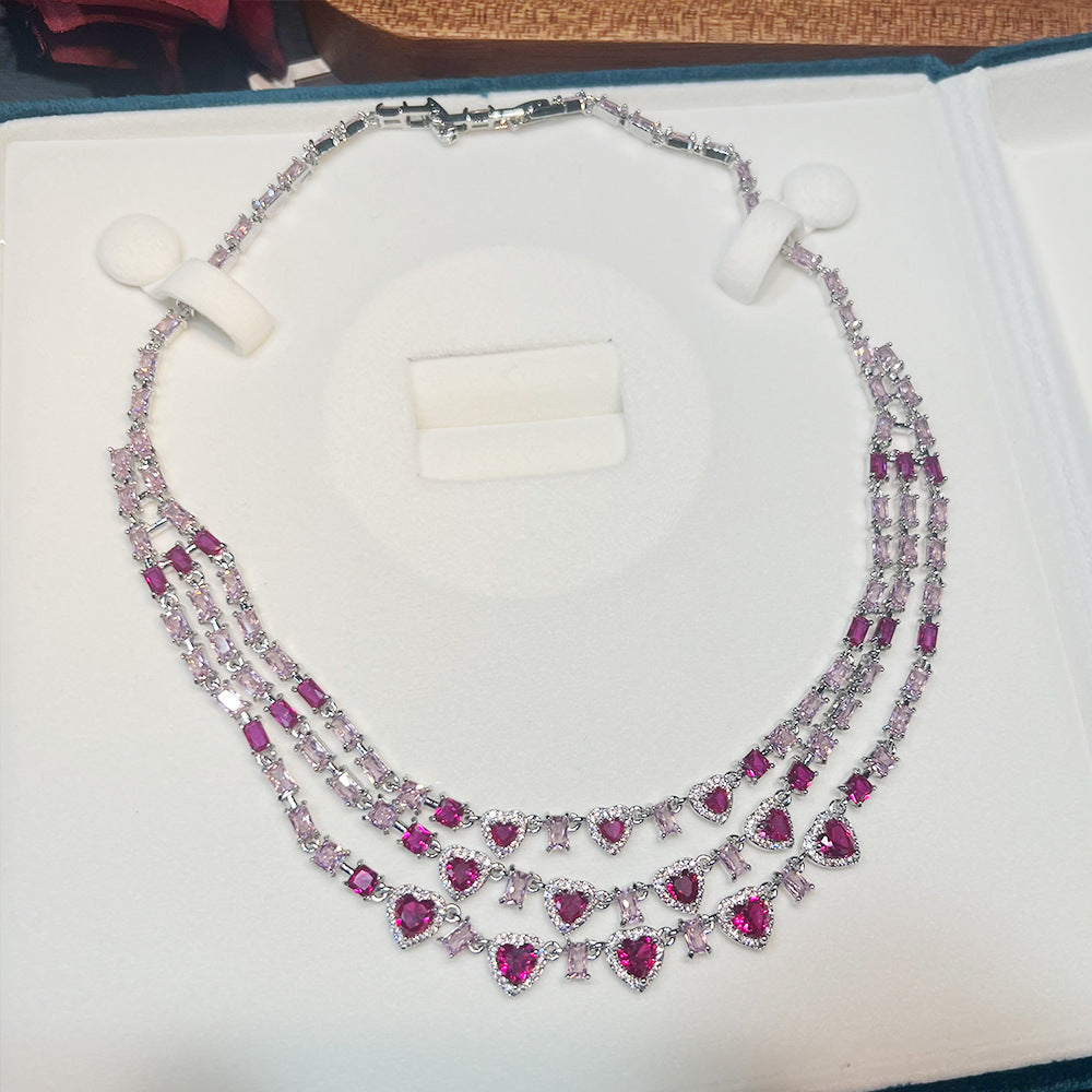 Heart Cascade Statement Parure|Luxury Gala Jewelry Set