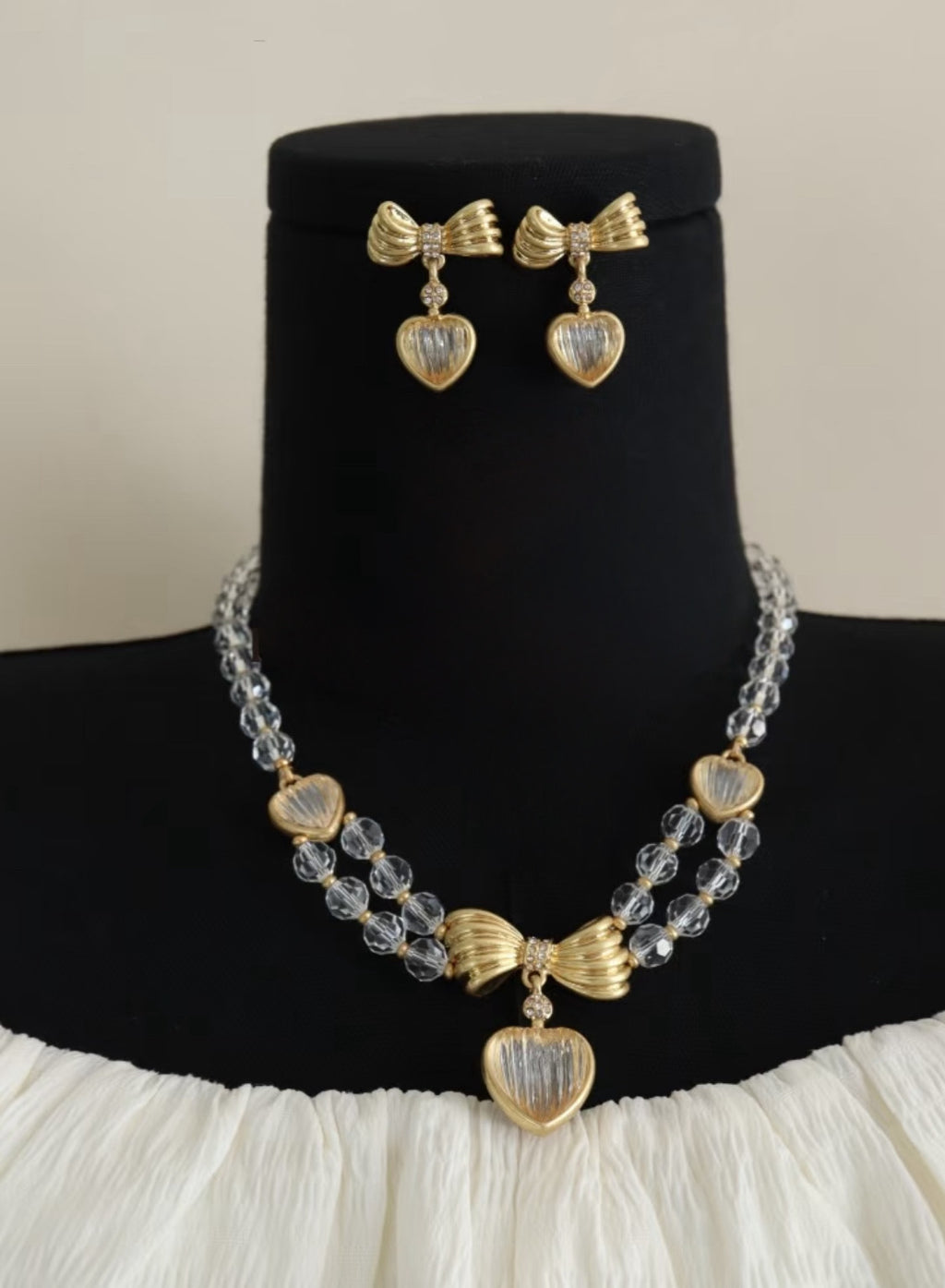 Vintage Sweetheart Bow Jewelry Set