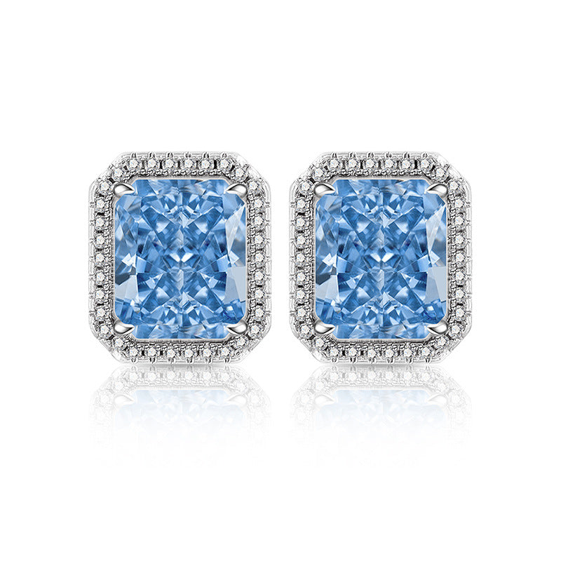 Luminous Emerald-Cut Studs Earrings