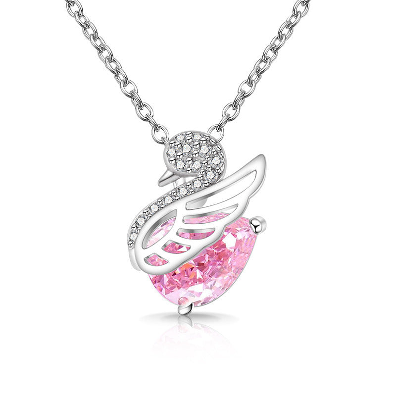 Swan Lake Teardrop Pendant Necklace