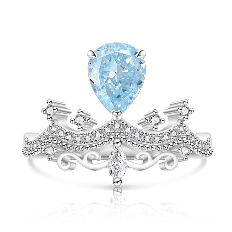 Enchanted Tiara Ring | Royal Pear-Cut Crown Ring