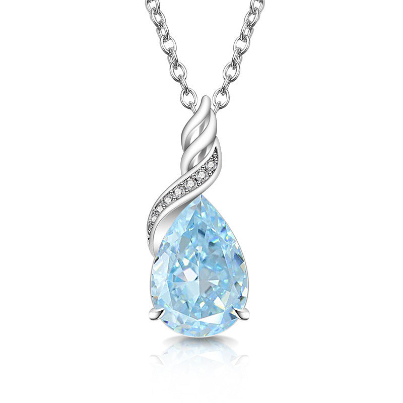 Celestial Swirl Teardrop Necklace