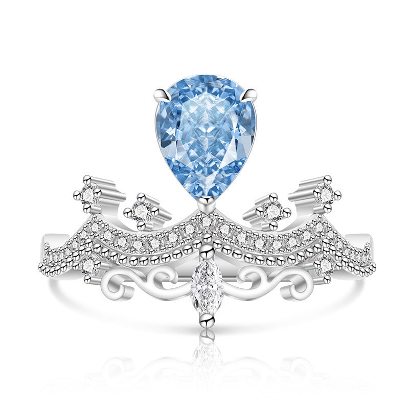 Enchanted Tiara Ring | Royal Pear-Cut Crown Ring