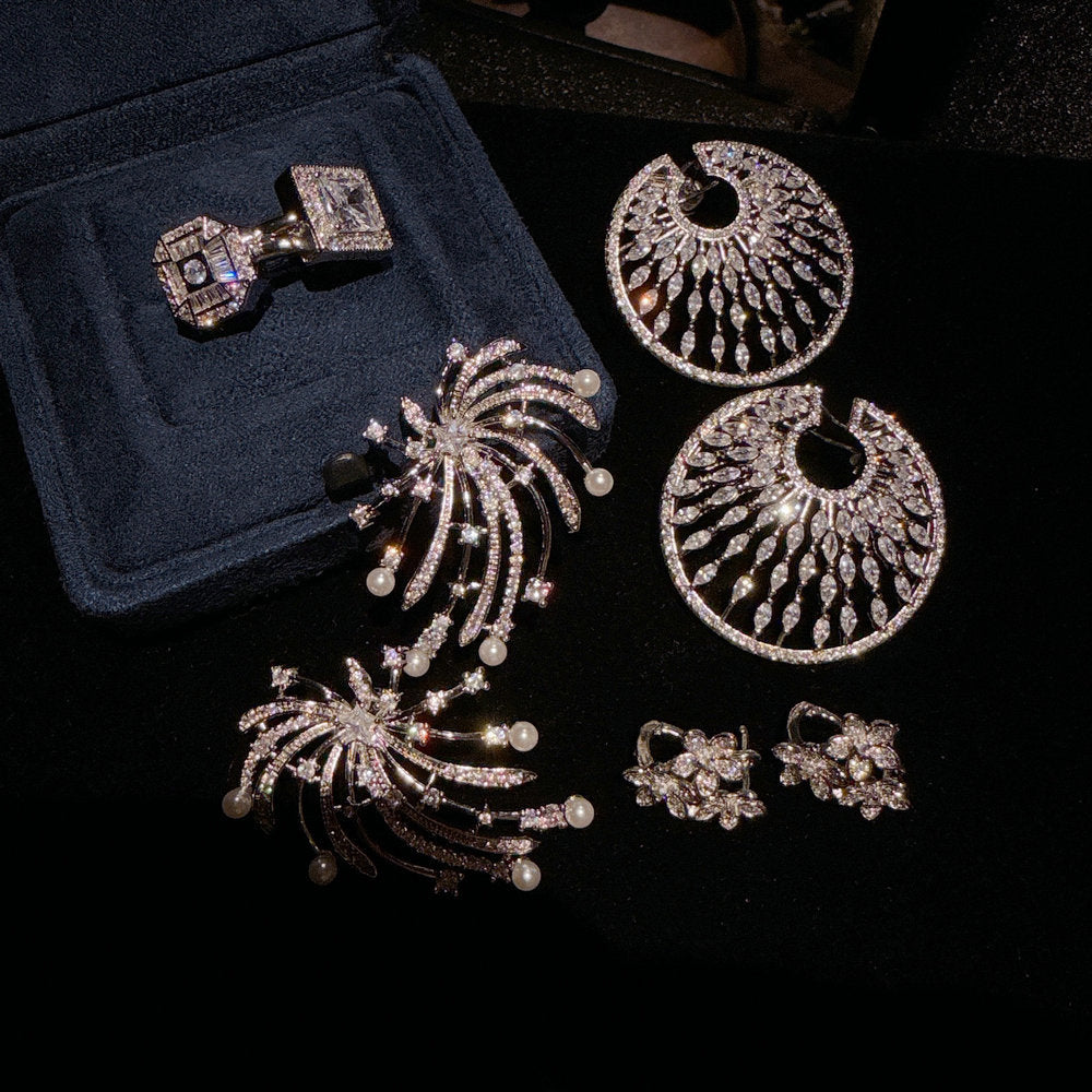 Radiant Fireworks Stardust Hoop Earrings