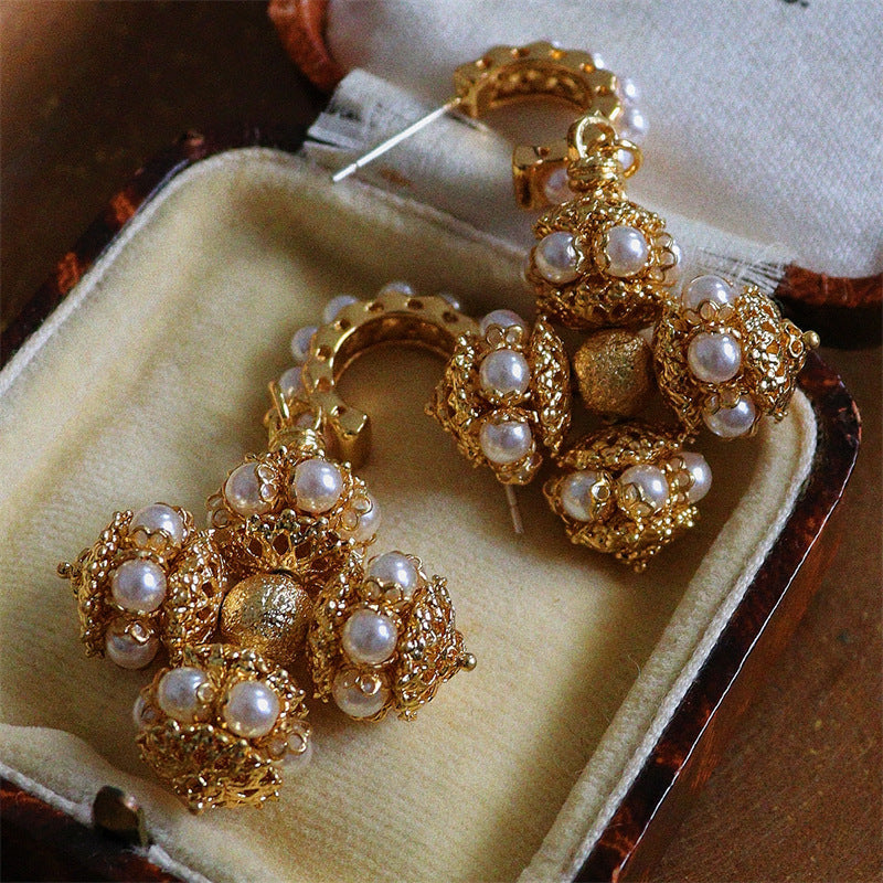 Byzantine Revival Filigree Art Glass Jewelry Set