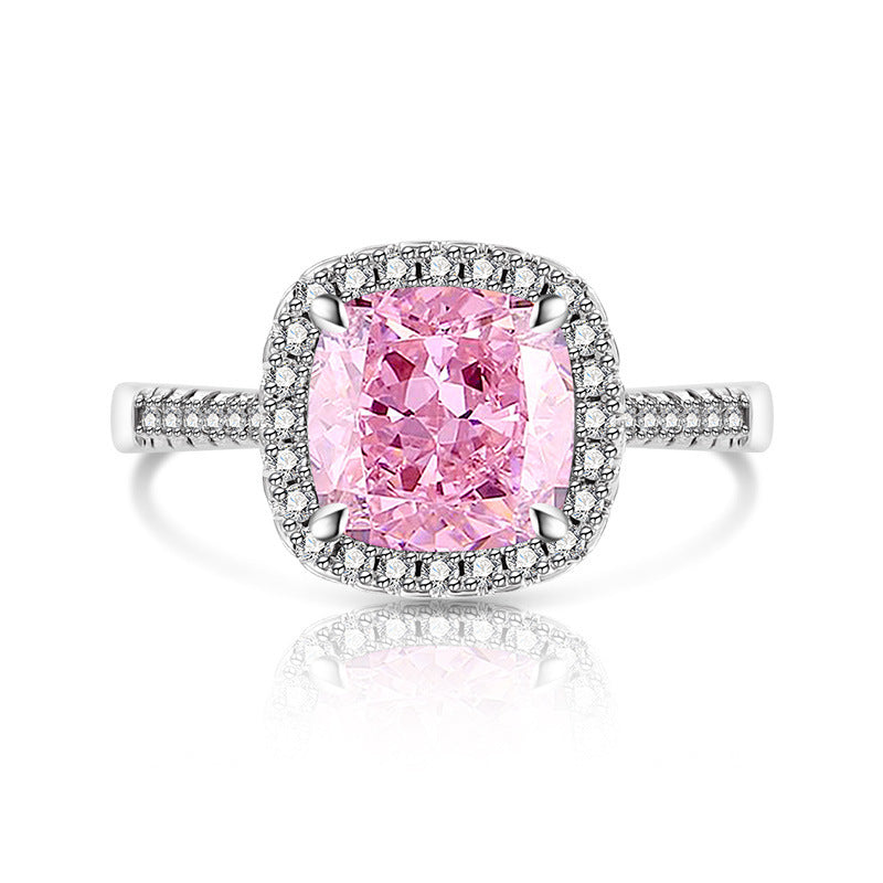 Elegant Cushion Halo Pavé Ring
