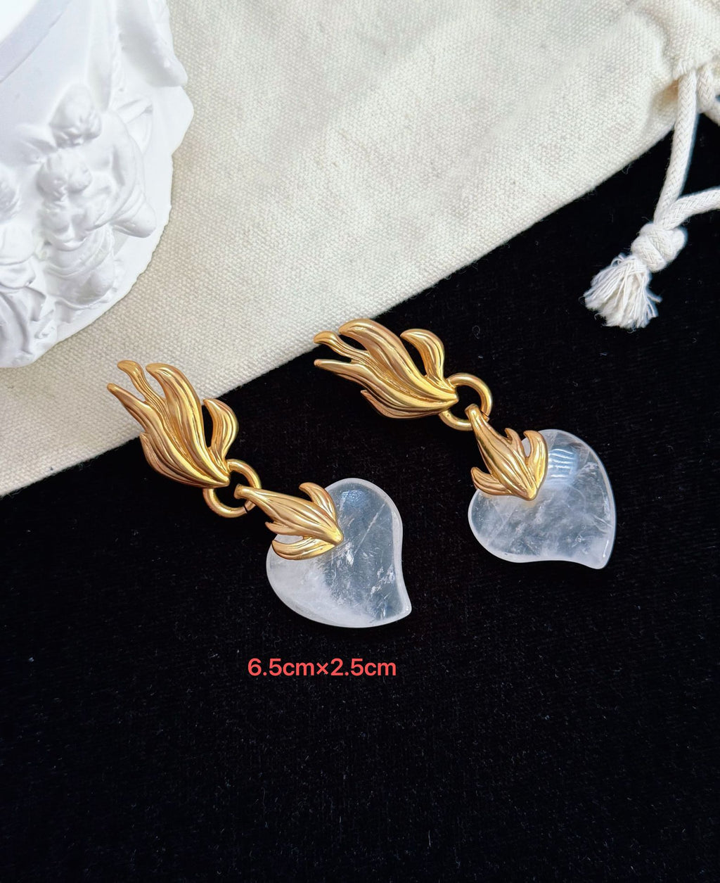 Parisian Lumière Heart Crystal Jewelry Set| 24K Gold-Plated