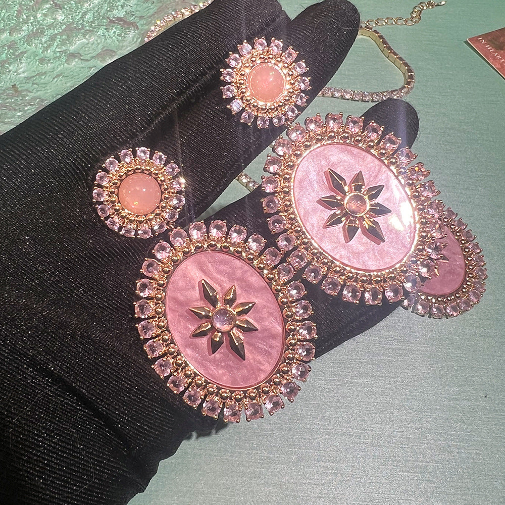 Vintage Starburst Necklace Earrings