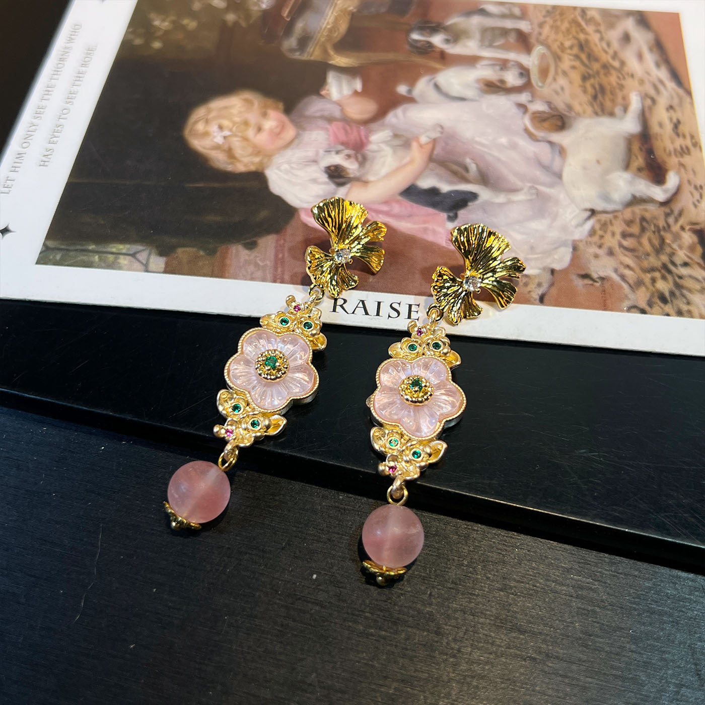 Vintage Chinoiserie Blossom Jewelry Set